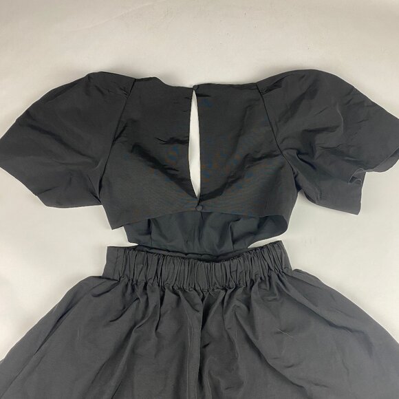 NWT Banana Republic Open Back Mini Dress Women's Size 4 Petite Black - Picture 8 of 16